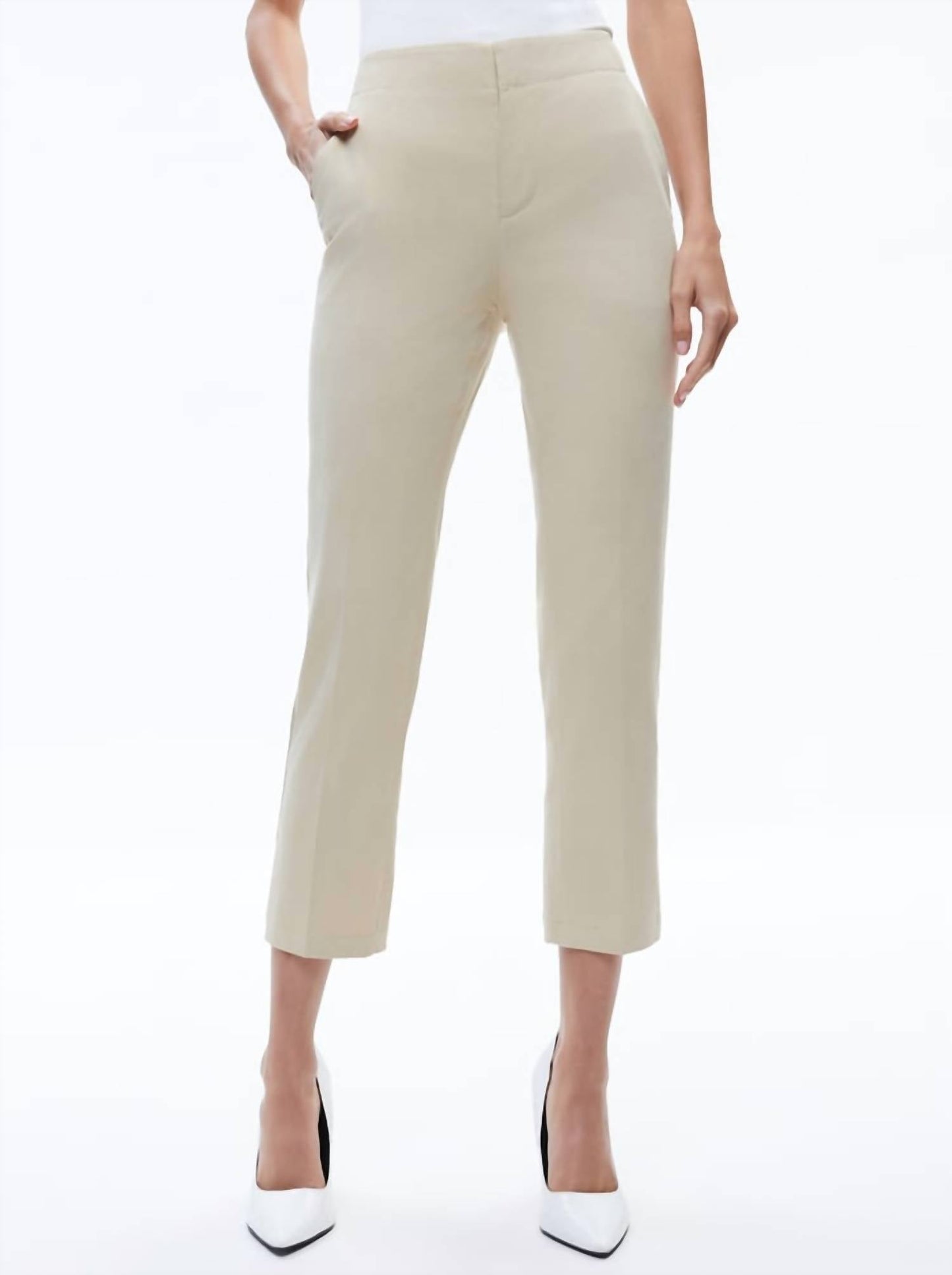 Alice + Olivia - Nicky Chino Waistband Slim Ankle Pants