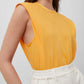 French Connection - Shoulder Pad Crepe Top