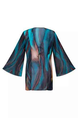 Nelblu - Vestido Brisa Mini Vestido Manga Longa