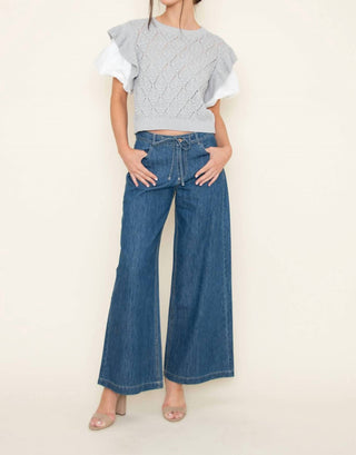 Fore Collection - Drawstring Waist Wide Leg Pants