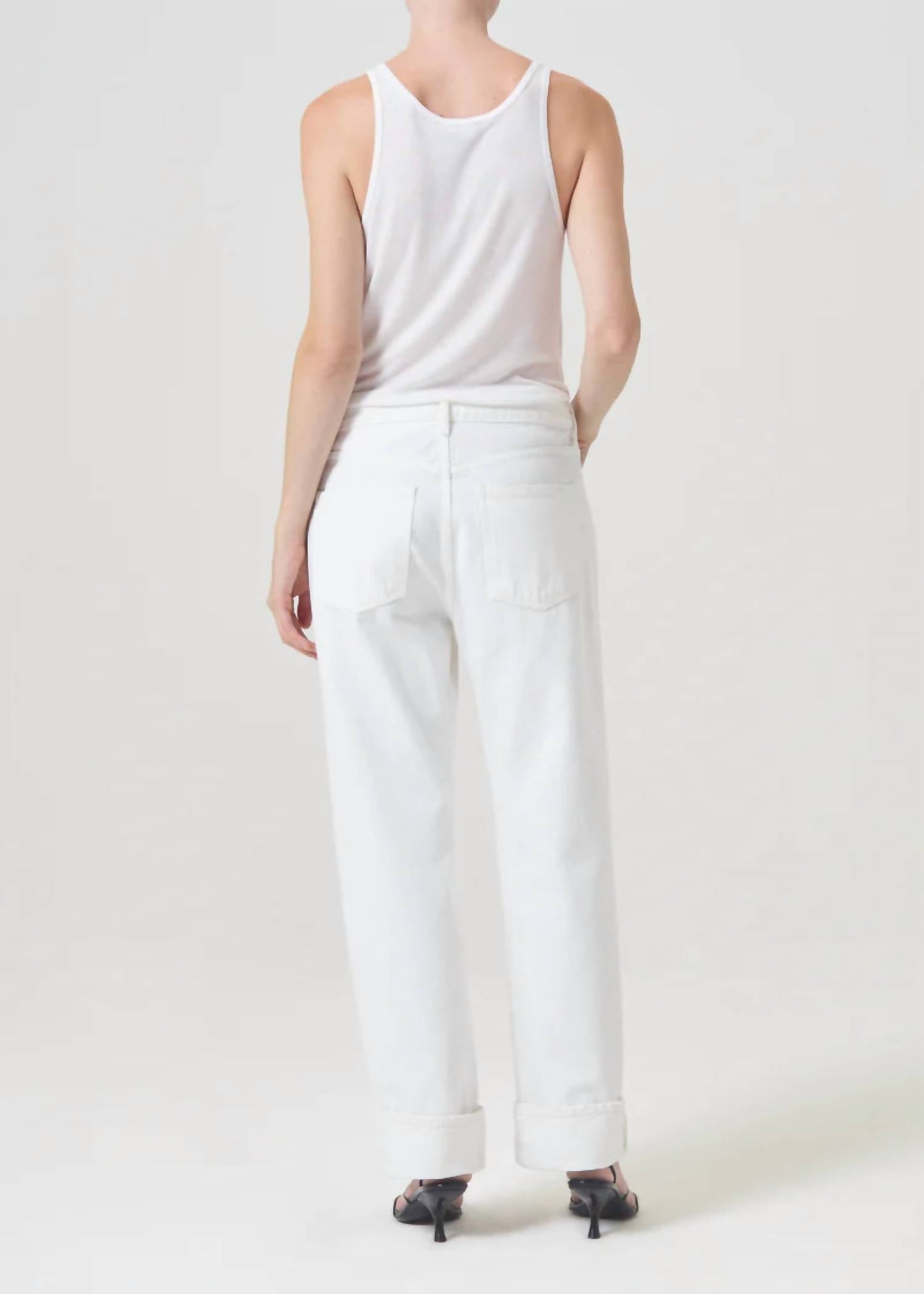 Agolde - Fran High Rise Wide Leg Low Slung Cuffed Jeans