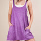 Very J - Mineral Washed Knit Mini Dress with Shorts Inside