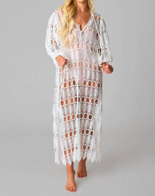 Buddylove - Vestido longo com ilhós Santorini