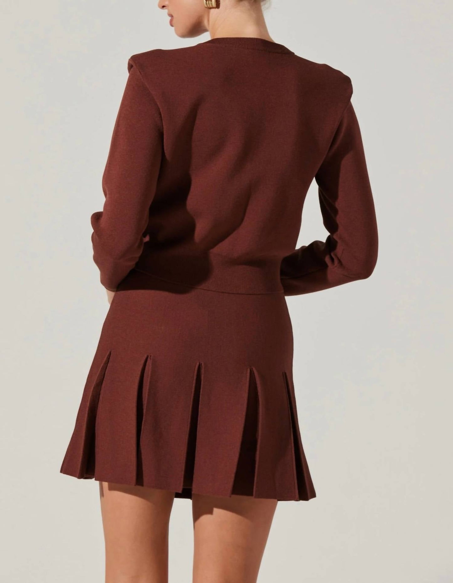 Astr - Denisa Faux Pearl Button Cardigan