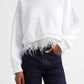 Cinq A Sept - Albertine Feather Trim Sweatshirt