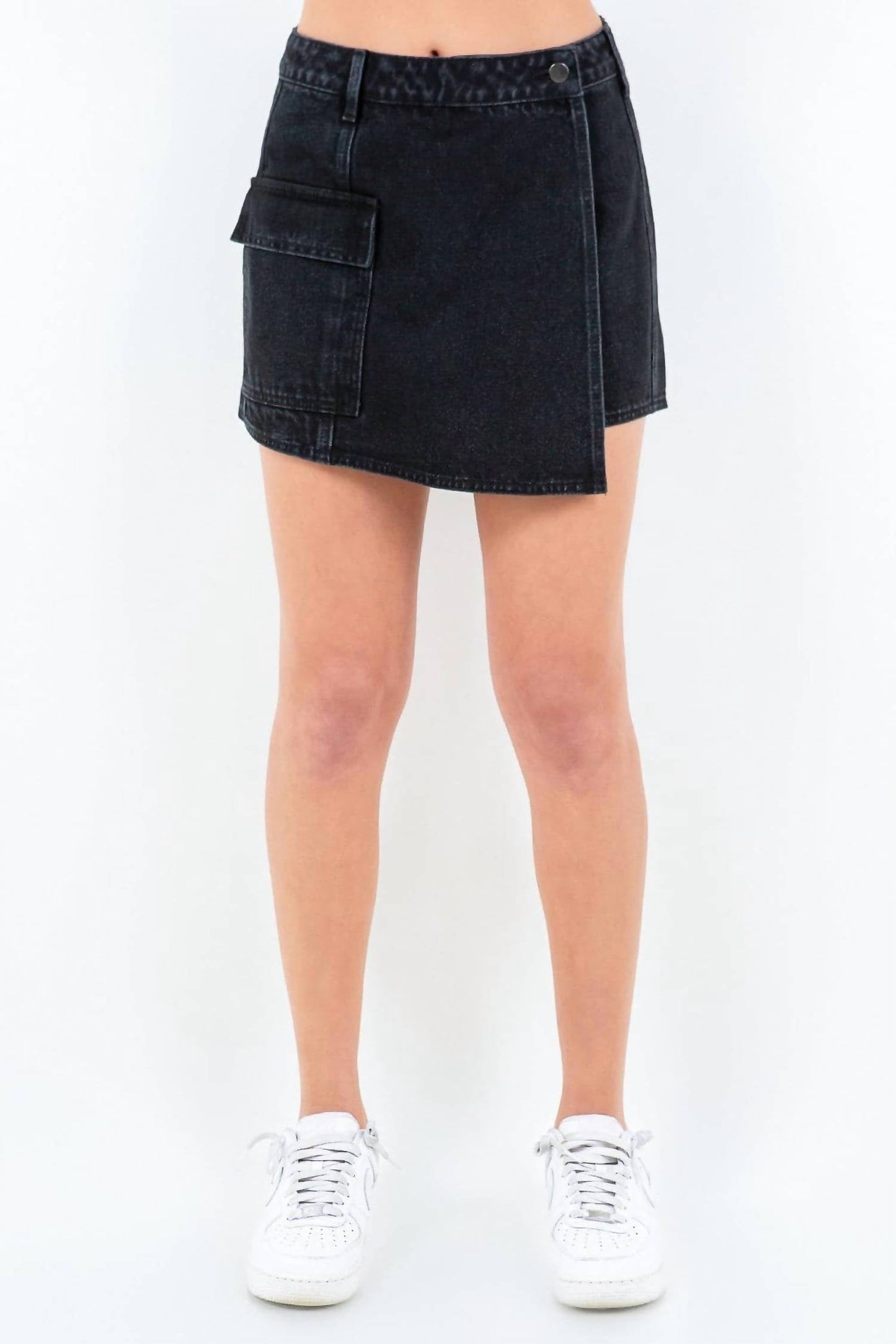 American Bazi - Cargo Pocket Mini Skort With Buttons