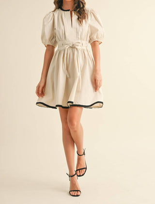 Klesis - Vestido curto creme noir