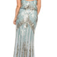 Aidan Mattox - Allover Beaded Long Dress