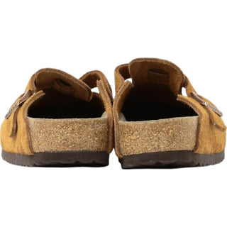 Birkenstock - Tamancos de couro Boston Suede femininos - ESTREITOS