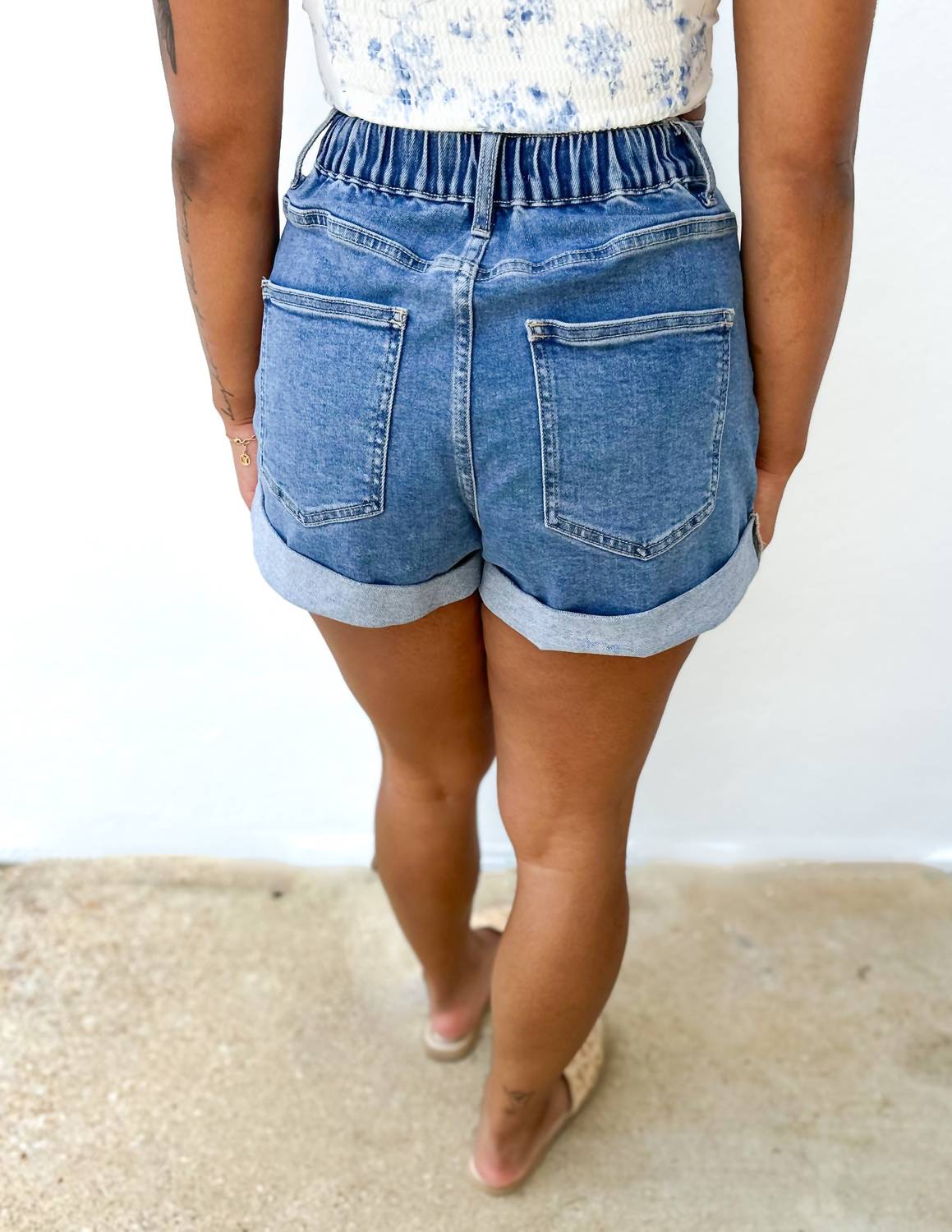 Anniewear - Drown Me In Love Loose Fit Denim Shorts