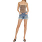 Kancan - Boyfriend Mid Rise Denim Shorts