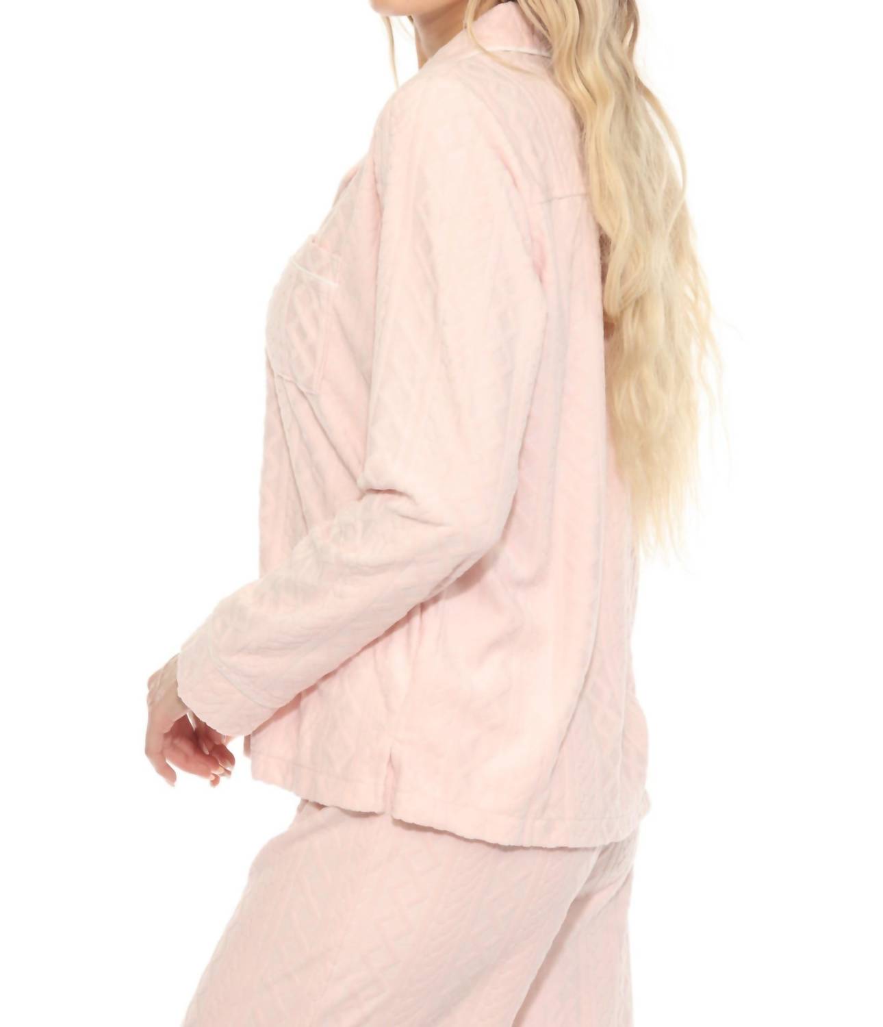 Pj Salvage - Women's Very Terry Cable Crew Pajama Top