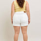 Judy Blue - High Waist Yoke And Rainbow Stitch Detail Denim Short