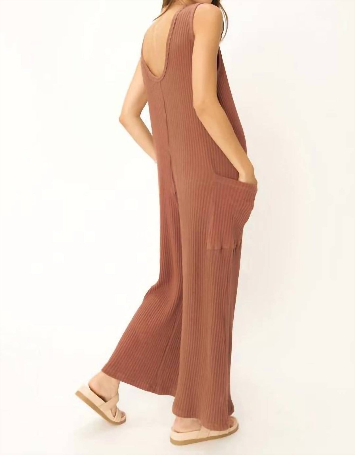 Project Social T - Santa Maria Sweater Rib Wide Leg Jumpsuit