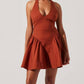 Astr - Nicole V Neck Halter Mini Dress