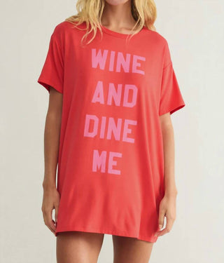 Z Supply - Camiseta para noite Wine &amp; Dine Me