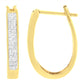 10K Yellow Gold 1/2 Cttw Invisible Set Princess-cut Diamond Hoop Earrings (H-I Color, SI2-I1 Clarity)