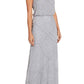 Adrianna Papell - Spaghetti Strap V-neck Blouson Embellished Mesh Dress