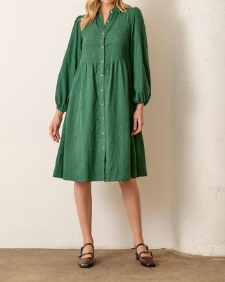 Baevely By Wellmade - Phoebe Button Front Long Sleeve Midi Dress