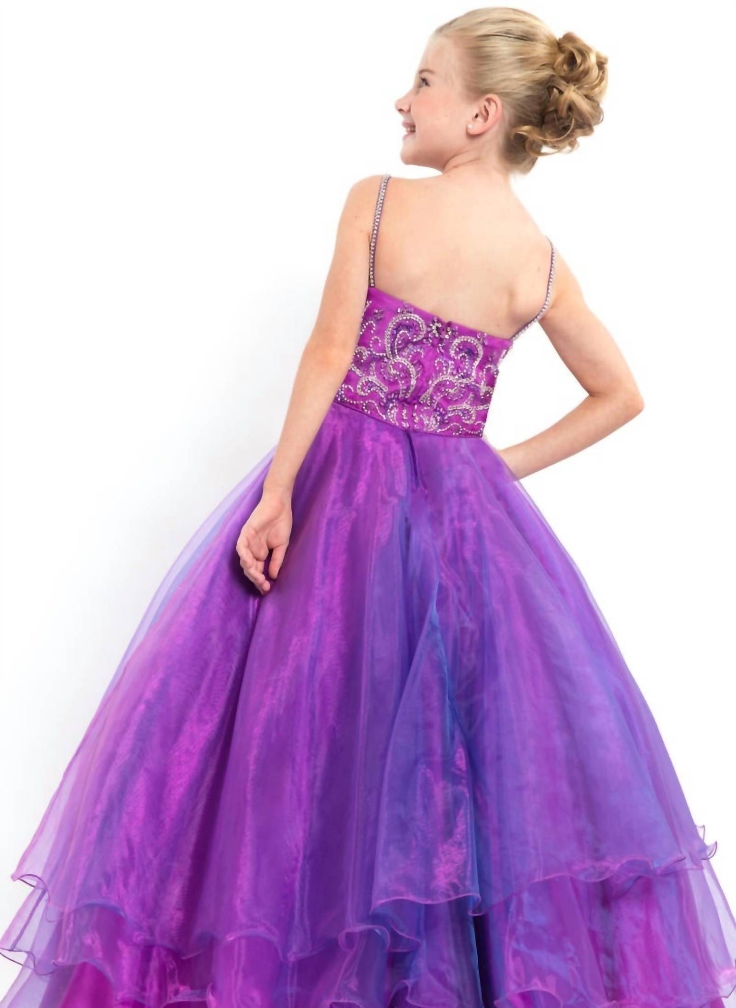 Rachel Allan - Beaded Bodice Organza Pageant Ball Gown