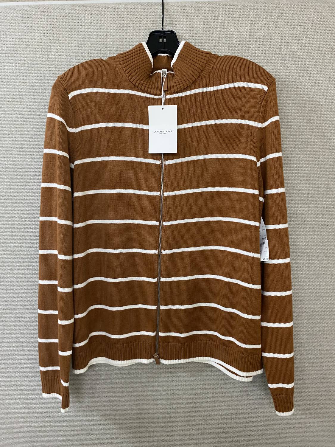 Lafayette 148 - Women's Stripe Fitted Bomber Jacket