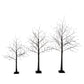 3 Pc Illuminated Halloween Tree with Purple LED Glow