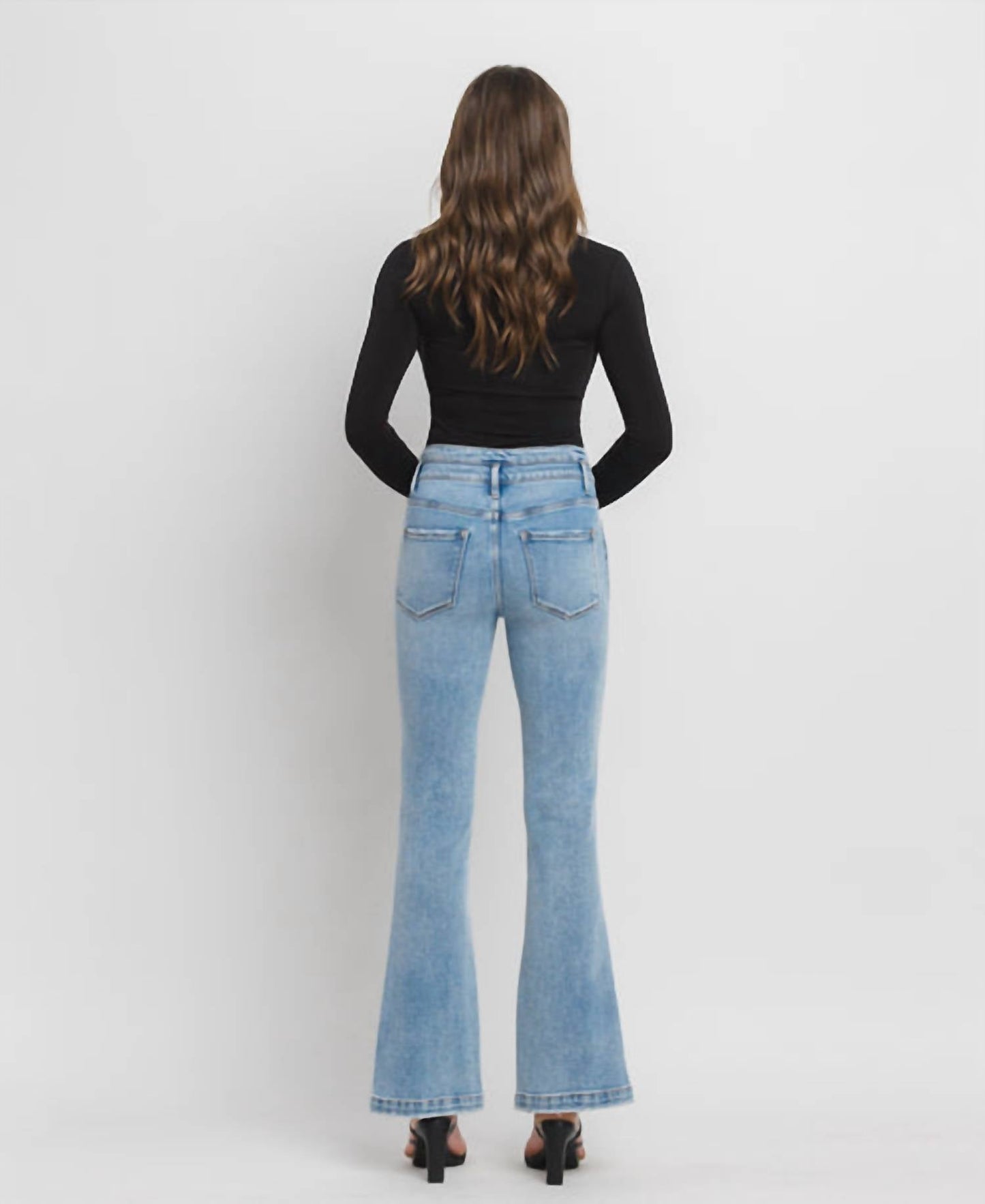 Flying Monkey - High Rise Split Hem Flare Jeans
