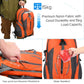 36l Lightweight Waterproof Hiking Backpack with Reflective Stripes