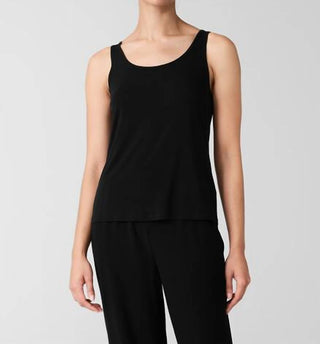 Eileen Fisher - Stretch Silk Jersey Scoop Neck Tank