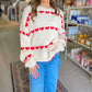 &Merci - Heart Pattern Sweater