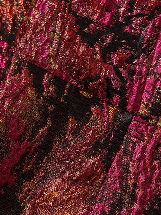 Vestido longo sem alças em jacquard preto Halo - Lumina