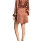 Afrm - Madine Satin Fit & Flare Dress