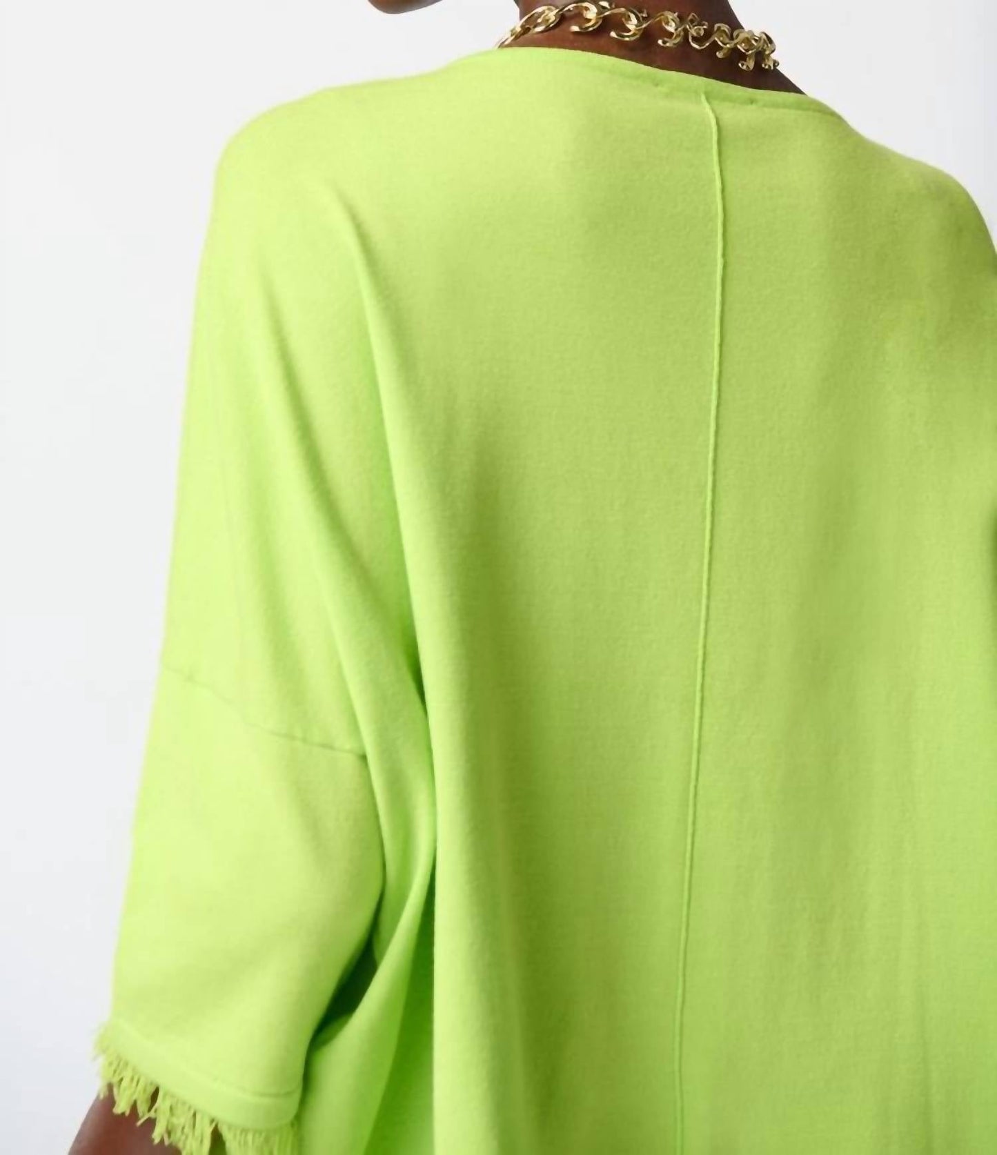 Joseph Ribkoff - Soft Knit Poncho with Fringes
