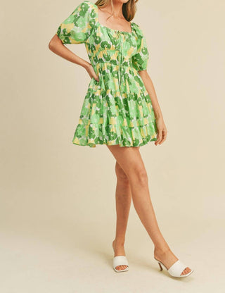 &amp;Merci - Vestido curto com estampa floral e camadas