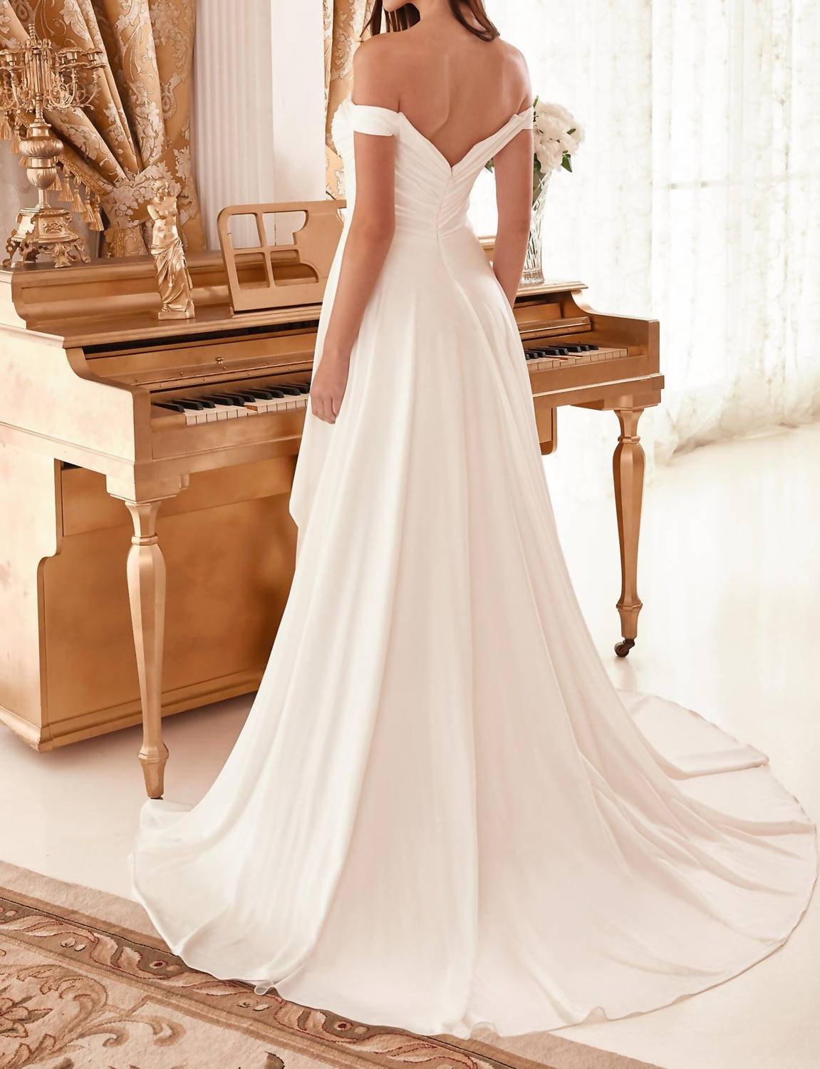 Cinderella Divine - Draped Off The Shoulder Gown