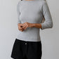 Donni. - Baby Rib Boat Neck Tee