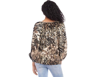 Karen Kane - Blusa de manga comprida