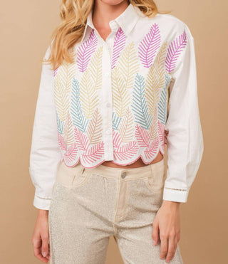 Blue B - Aurora Metallic Embroidery Shirt