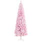 7.5ft Pink Snow-Flocked Artificial Christmas Tree – Slim Pencil Design