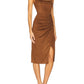 Steve Madden - Milo Faux Suede Dress With Front Slit