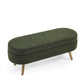 Ottoman Oval Storage Bench with Rubber Wood Legs