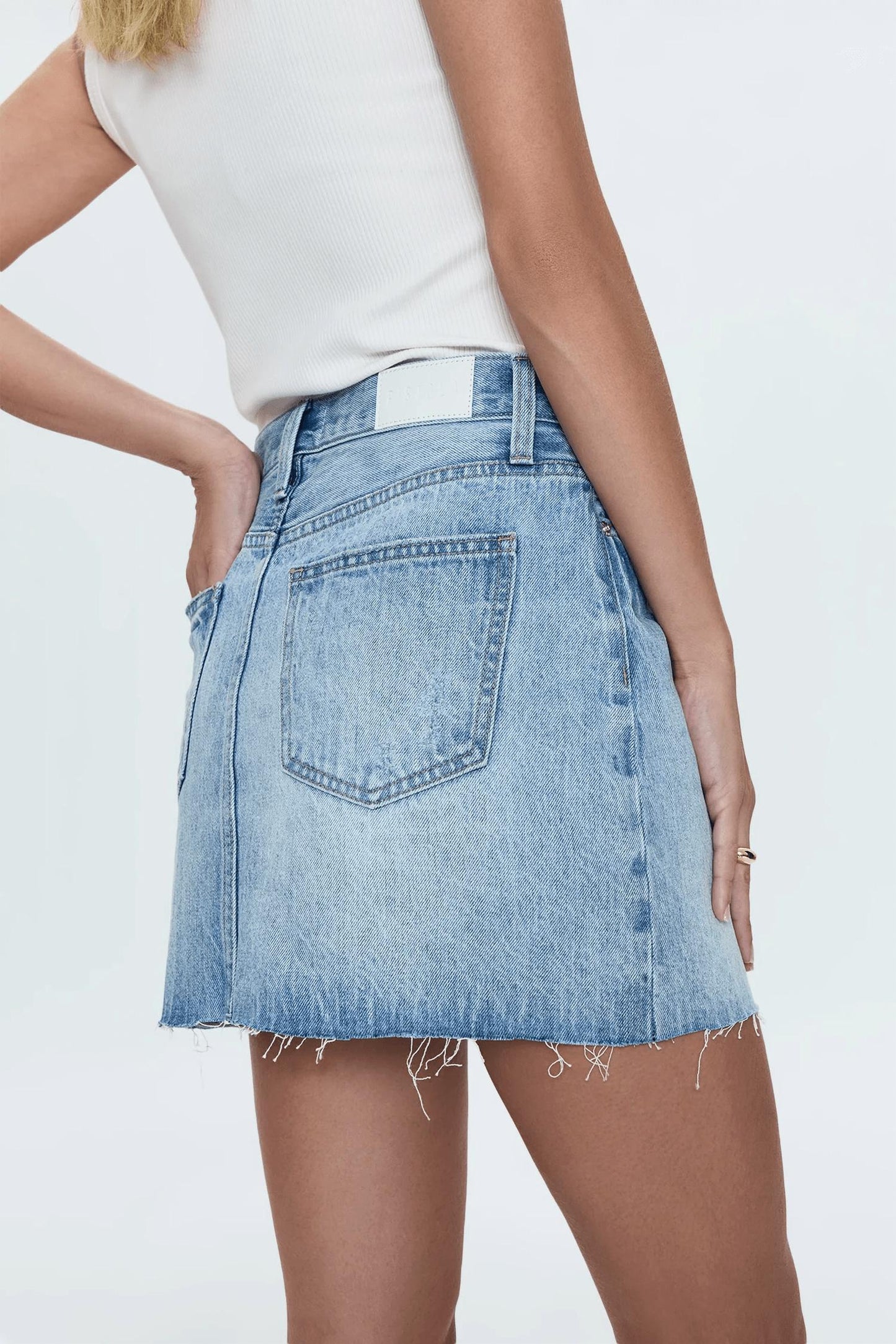 Pistola - Kat High Rise Denim Skirt