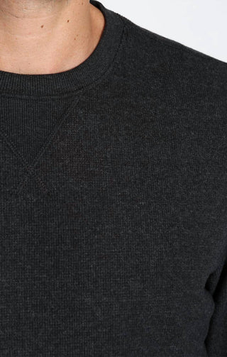 Jachs New York - Moletom com gola redonda e estampa waffle escovada