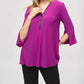 Joseph Ribkoff - Embellished Zip Front Split Sleeve Tunic