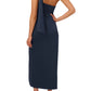 Adrianna Papell - Asymmetrical Neck One Shoulder Crepe Gown