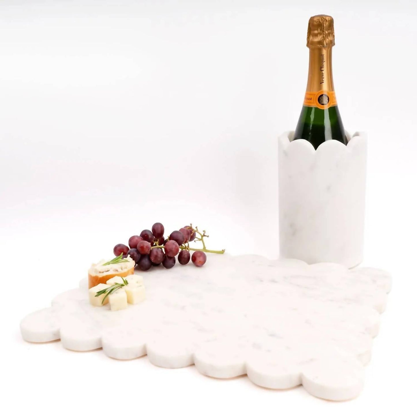8 Oak Lane - Marble Scalloped Wine & Champagne Chiller