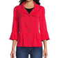 Multiples - 3/4 Sleeve Button Front Peplum Jacket