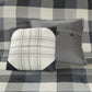 7 Piece Herringbone Comforter Set Grey Cal King