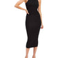 Good American - TOUCH CUT IN TANK MIDI DRESS