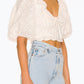 For Love & Lemons - CASSIE EYELET CROP TOP